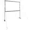 Image de Écran de projection manuel - vidaXL - 90 pouces - 16:9 - Blanc mat - Polyester - 205x122 cm - Portable - Supports inclus