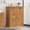 Image de Armoire De Salle De Bain Avec Porte Vigo Marron Et Marron Miel Vidaxl