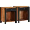Image de Cabinet De Chevet 2 Pcs Marron 40 X 35 X 50 Cm Vidaxl