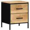 Image de Vidaxl cabinet de chevet avec tiroir marron et noir 40 x 35 x 50 cm