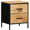 Image de Vidaxl cabinet de chevet 2 pcs marron et noir 40 x 35 x 50 cm