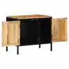 Image de Vidaxl cabinet de chevet marron et noir 50 x 30 x 45 cm
