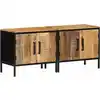 Image de Cabinet De Chevet 2 Pcs Marron Et Noir 50 X 30 X 45 Cm Vidaxl