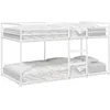 Image de VidaXL Lit superposé sans matelas blanc 90x200 cm acier cadre de lit sommier meuble de chambre à coucher lit mezzanine 4019884
