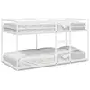 Image de Vidaxl lit superposé sans matelas blanc 90x200 cm acier