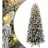 Image de Sapin De Noël Artificiel 300 Led Et Neige Floquée 180 Cm Vidaxl