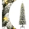 Image de Sapin De Noël Artificiel 300 Led Et Neige Floquée 210 Cm Vidaxl
