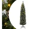 Image de Sapin De Noël Artificiel Mince 300 Led 180 Cm Vidaxl