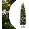 Image de Sapin De Noël Artificiel Mince 300 Led 210 Cm Vidaxl