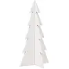 Image de Arbre De Noël En Bois Pour Décoration Blanc 59,5cm Pin Massif Vidaxl