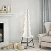 Image de Arbre De Noël En Bois Pour Décoration Blanc 112 Cm Pin Massif Vidaxl
