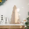Image de vidaXL Arbre de Noël en bois pour décoration 69 5cm bois massif de pin 858177
