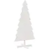 Image de Arbre De Noël En Bois Pour Décoration Blanc 150 Cm Pin Massif Vidaxl