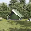 Image de vidaXL Tente familiale avec toit Vert et blanc 220 x 220 x 184 cm 4100673