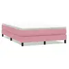 Image de Vidaxl sommier à lattes de lit sans matelas rose 160x220 cm velours