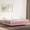 Image de vidaXL Sommier à lattes de lit sans matelas rose 200x220 cm velours 3315896