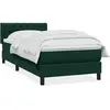 Image de Sommier À Lattes De Lit Et Matelas Vert Foncé 80x220 Cm Velours Vidaxl