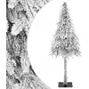 Image de Sapin De Noël Artificiel Blanc 86 X 86 X 210 Cm Vidaxl
