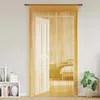 Image de vidaXL Rideaux à fils 2 pcs or 100x250 cm rideau à franges rideau à passe-tringle rideau à franges à fils rideau à fils 4102035
