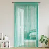 Image de vidaXL Rideaux à fils 2 pcs turquoise 100x250 cm rideau à franges rideau à passe-tringle rideau à franges à fils rideau 4102039