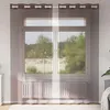 Image de vidaXL Rideaux en voile avec oeillets 2 pcs marron 140x225 cm 4102067