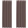 Image de Rideaux En Voile Avec  illets 2 Pcs Marron 140x260 Cm Vidaxl