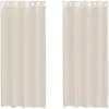 Image de Rideaux En Voile Avec  illets 2 Pcs Crème 140x225 Cm Vidaxl