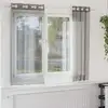 Image de Rideaux En Voile Avec  illets 2 Pcs Gris Foncé 140x175 Cm Vidaxl