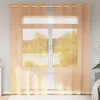 Image de vidaXL Rideaux en voile avec oeillets 2 pcs orange 140x225 cm rideau en filet rideau transparent voile de fenêtre 4102091