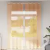 Image de Rideaux En Voile Avec  illets 2 Pcs Orange 140x260 Cm Vidaxl
