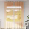 Image de Rideaux En Voile Avec  illets 2 Pcs Orange 140x300 Cm Vidaxl