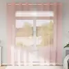 Image de Rideaux En Voile Avec  illets 2 Pcs Rose 140x245 Cm Vidaxl