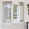 Image de vidaXL Rideaux en voile avec oeillets 2 pcs gris clair 140x175 cm rideau en filet rideau transparent voile de fenêtre 4102108