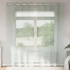 Image de vidaXL Rideaux en voile avec oeillets 2 pcs gris clair 140x245 cm rideau en filet rideau transparent voile de fenêtre 4102110