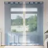 Image de Rideaux En Voile Avec  illets 2 Pcs Bleu Royal Vidaxl