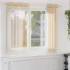 Image de Rideaux En Voile Avec  illets 2 Pcs Sable Vidaxl