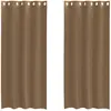 Image de Rideaux En Voile Avec  illets 2 Pcs Marron Clair Vidaxl