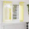 Image de Rideaux En Voile Avec  illets 2 Pcs Jaune Vidaxl