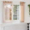 Image de Rideaux En Voile Avec  illets 2 Pcs Terre Cuite Vidaxl