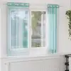 Image de Rideaux En Voile Avec  illets 2 Pcs Turquoise Vidaxl
