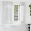 Image de Rideaux En Voile Avec  illets 2 Pcs Blanc Vidaxl
