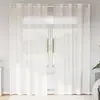 Image de Rideaux En Voile Avec  illets 2 Pcs Blanc Vidaxl