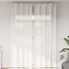 Image de vidaXL Rideaux en voile avec oeillets 2 pcs blanc 4102153