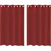 Image de Rideaux En Voile Avec  illets 2 Pcs Rouge Bordeaux Vidaxl