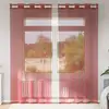 Image de Rideaux En Voile Avec  illets 2 Pcs Rouge Bordeaux Vidaxl