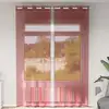 Image de Rideaux En Voile Avec  illets 2 Pcs Rouge Bordeaux Vidaxl