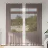 Image de Rideaux En Voile Avec Passe-tringles 2 Pcs Marron Vidaxl