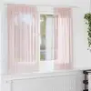 Image de Rideaux En Voile Avec Passe-tringles 2 Pcs Rose Clair Vidaxl