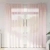 Image de Rideaux En Voile Avec Passe-tringles 2 Pcs Rose Clair Vidaxl