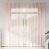 Image de Rideaux En Voile Avec Passe-tringles 2 Pcs Rose Clair Vidaxl